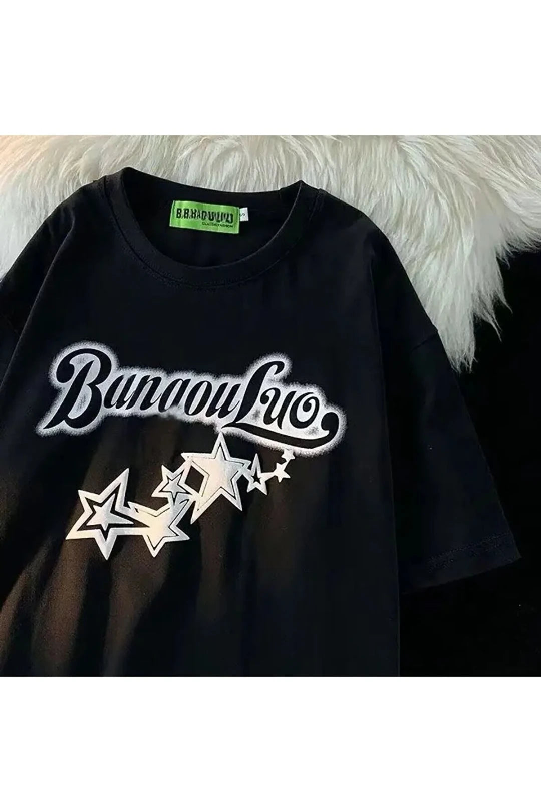 Y2k BUNAOULUO Detail Unisex Oversize Kalıp T-Shirt