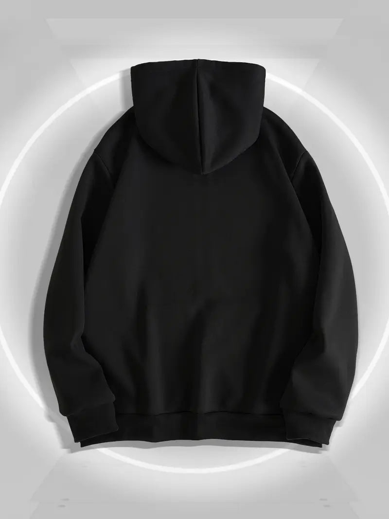 Düz Siyah Unisex Oversize Metal Tonlu Hırka