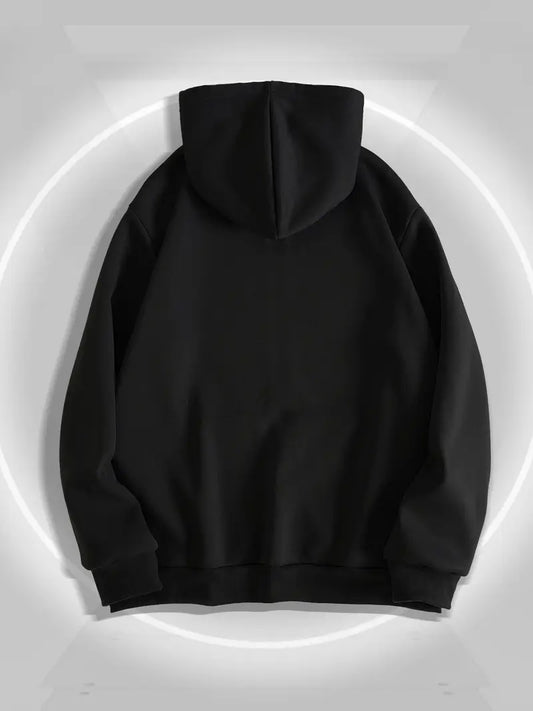 Düz Siyah Unisex Oversize Metal Tonlu Hırka