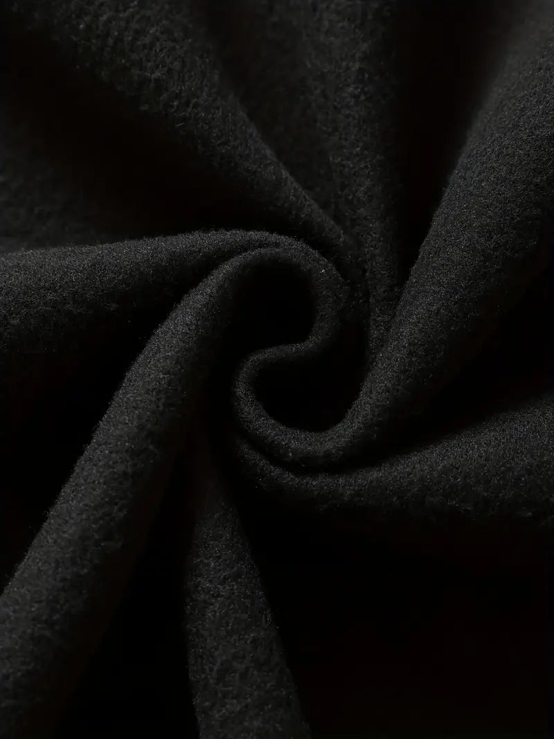 Düz Siyah Unisex Oversize Butterfly Hırka