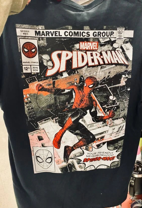 Spiderman Sırt Baskı Oversize Unisex T-shirt