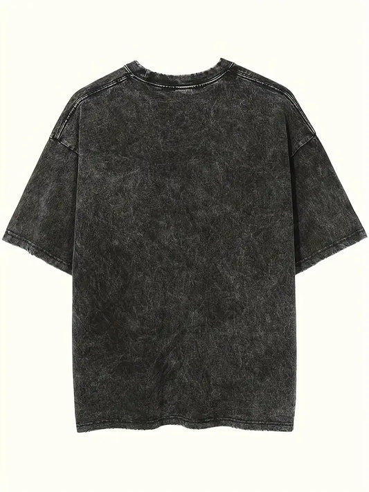 Düz Oversize Yıkamalı T-shirt