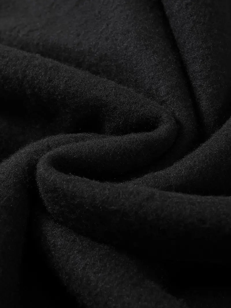 Siyah Unisex Oversize Kurt Baskılı Sweatshirt