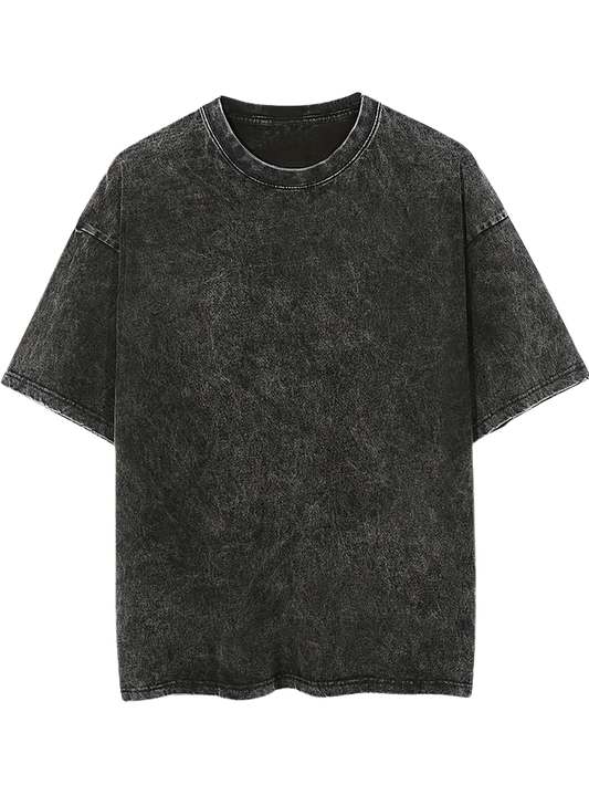 Gofret Wear Sırt Baskılı M5 Yıkamalı Oversize T-shirt