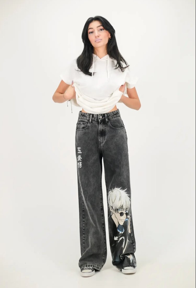 Anime Detaylı Baggy Unisex Pantolon