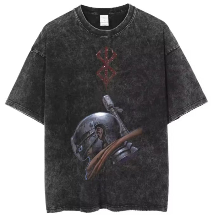 Gofret Wear Berserk New 7 Yıkamalı Oversize T-shirt