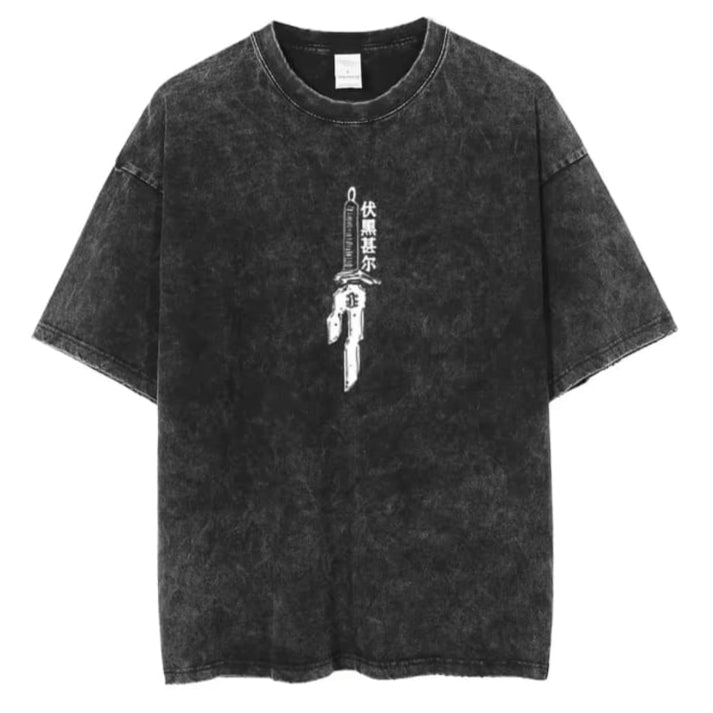 Gofret Wear Knife New Yıkamalı Oversize T-shirt