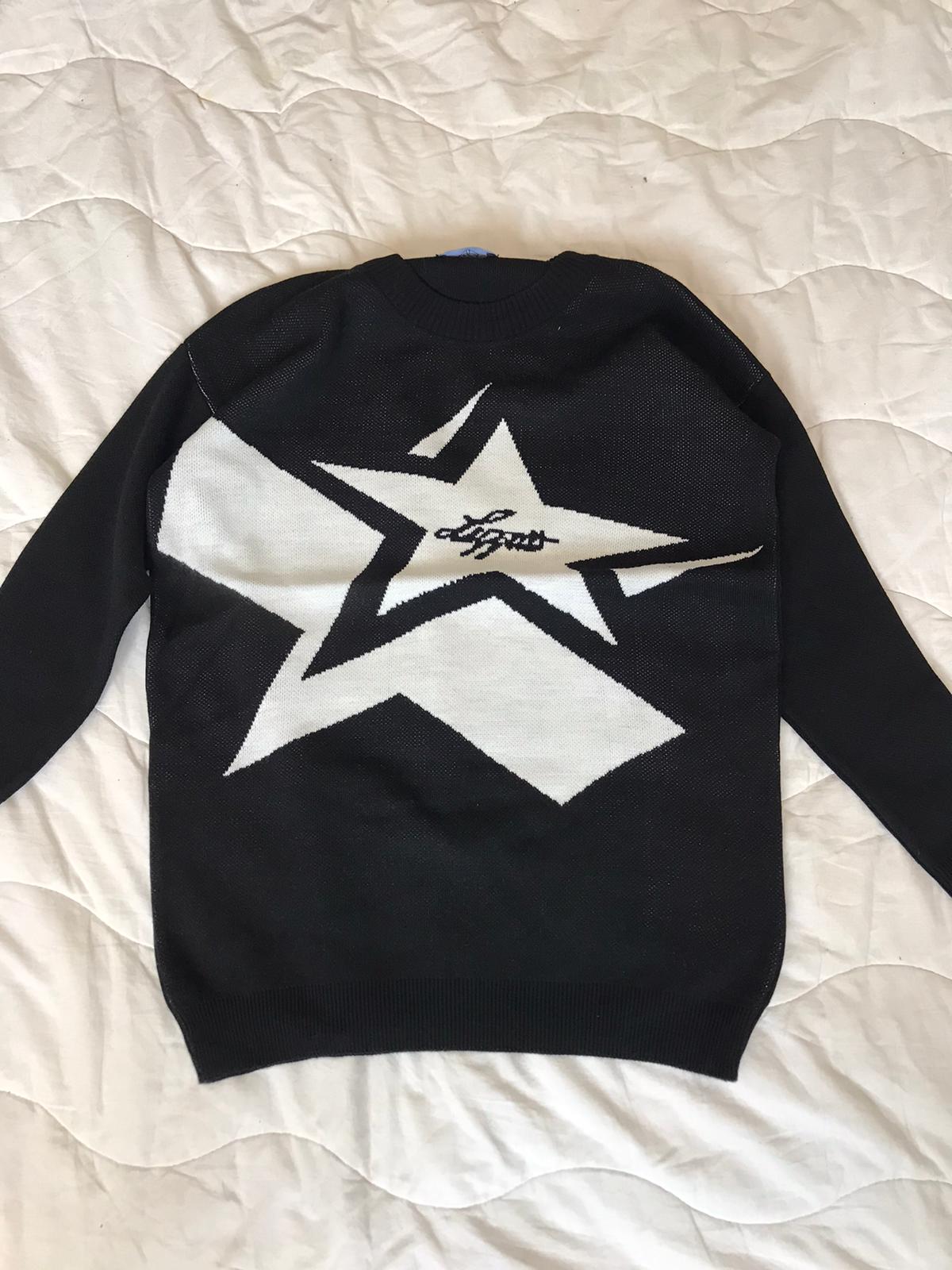 Yıldız Tasarımlı Unisex Streetwear Kazak