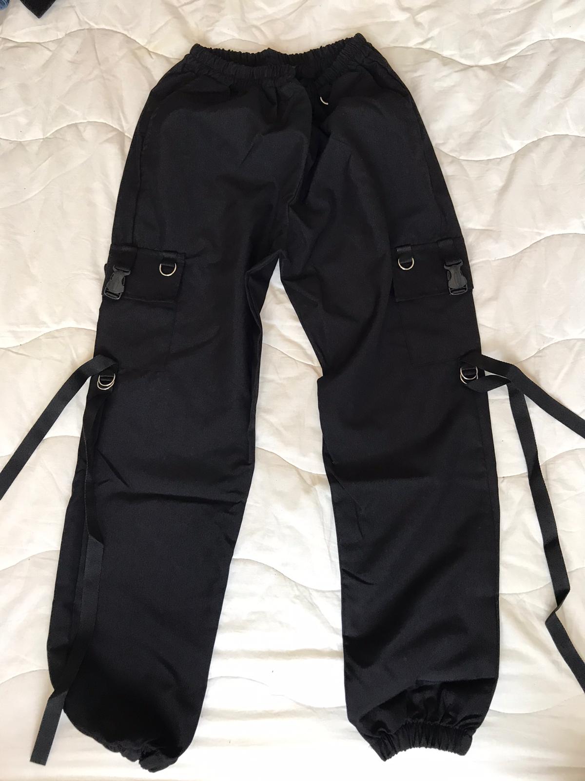 Streetwear Siyah Kargo Pantolon