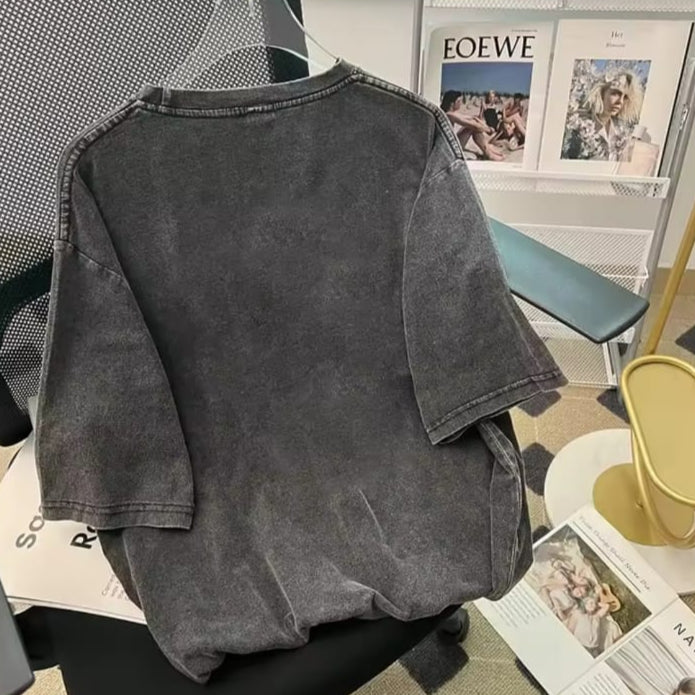 Gofret Wear Butterfly New Yıkamalı Oversize T-shirt