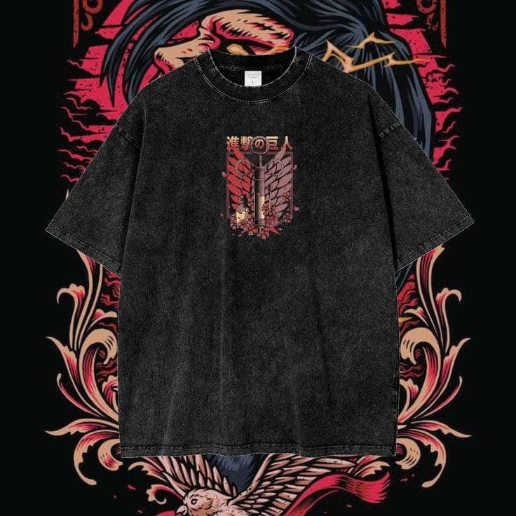 Gofret Wear Anime New 1 Yıkamalı Oversize T-shirt