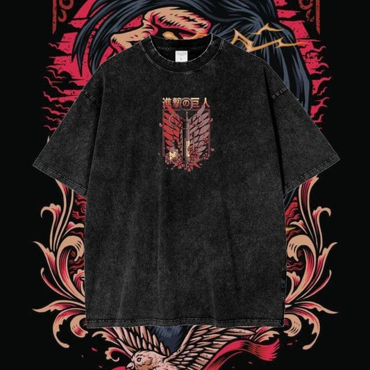 Gofret Wear Anime New 1 Yıkamalı Oversize T-shirt