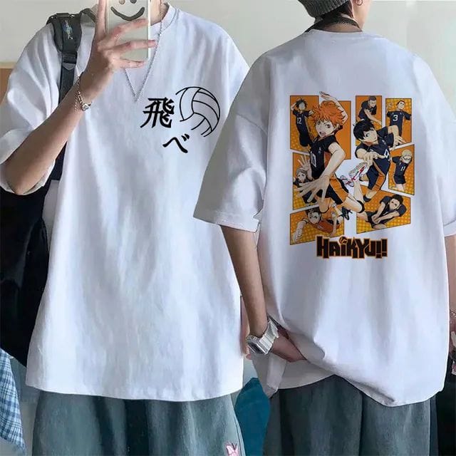 Gofret Wear Haikyuu Beyaz Unisex Oversize T-shirt