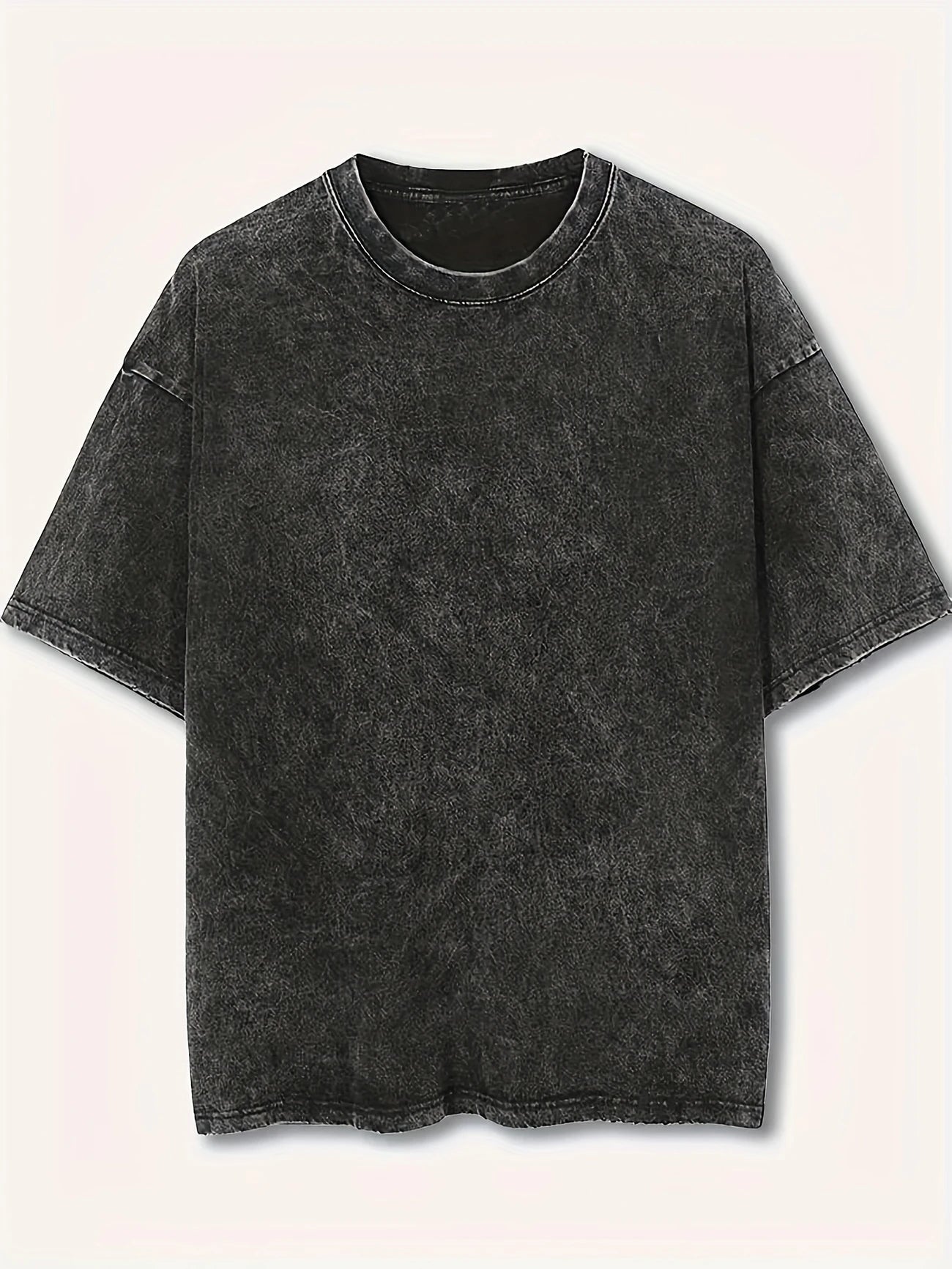 Düz Oversize Yıkamalı T-shirt