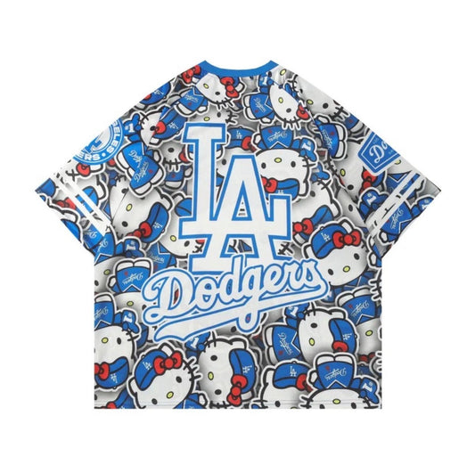 Dodgers Hello Kitty Mavi Jersey T-shirt