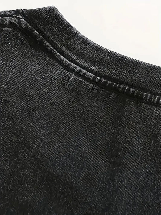 Keskin Kafatası ve Kanat Tasarımlı Oversize T-shirt