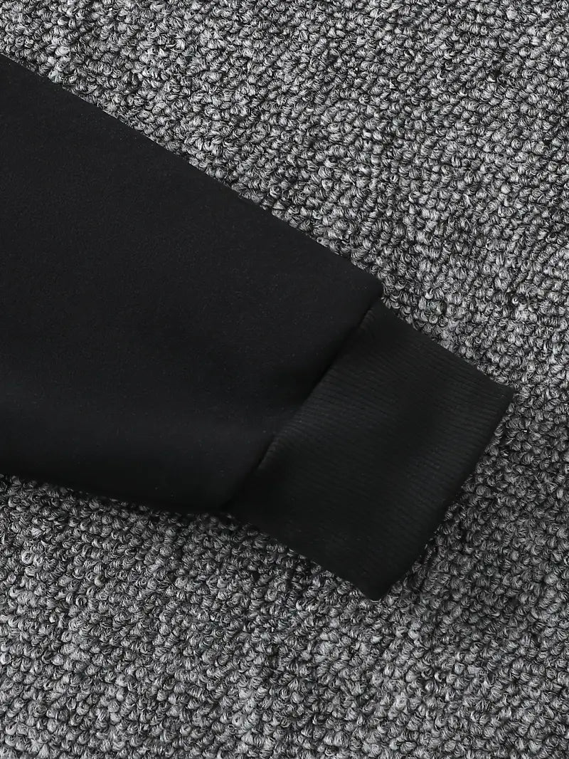 Siyah Unisex Oversize Grafiti Harfler Baskılı Fermuarlı Hırka