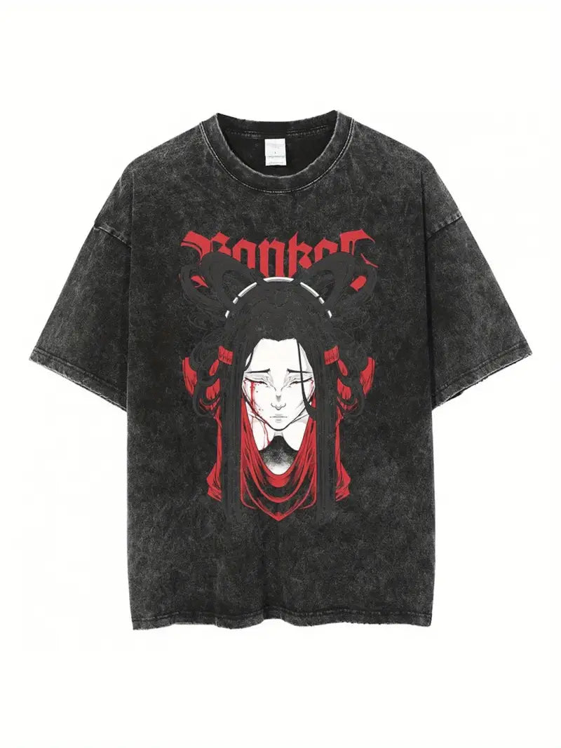 Gofret Wear Anime Baskılı Oversize T-shirt