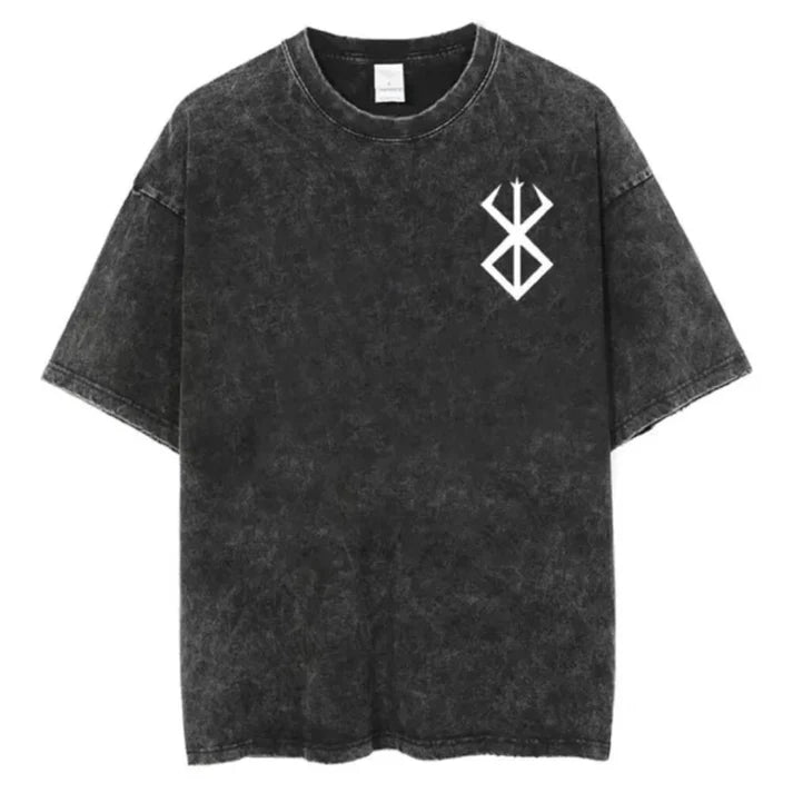 Anime Berserk : Guts Yıkamalı Kumaş (Unisex) Oversize T-Shirt