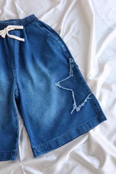 Lacivert Star Streetwear Kot Kısa Şort