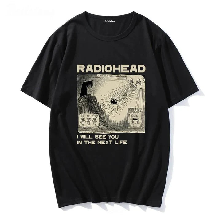 Siyah Radiohead - I Will See You (Unisex) T-Shirt B.İ.