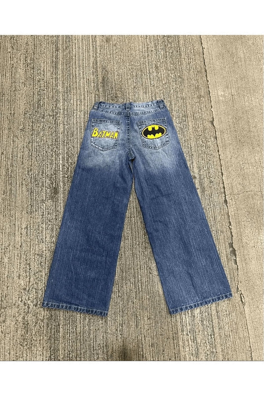 Spider-Man & Batman Detail Baggy Washable Jean