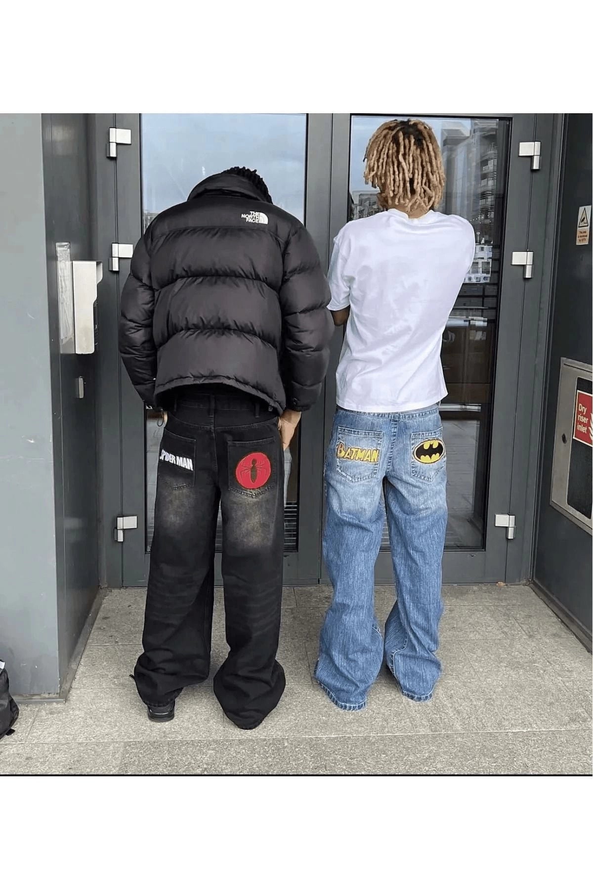 Spider-Man & Batman Detail Baggy Washable Jean