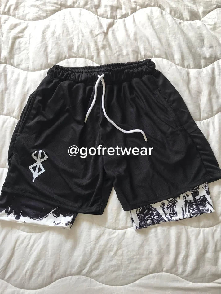 Anime Berserk Streetwear Siyah Şort