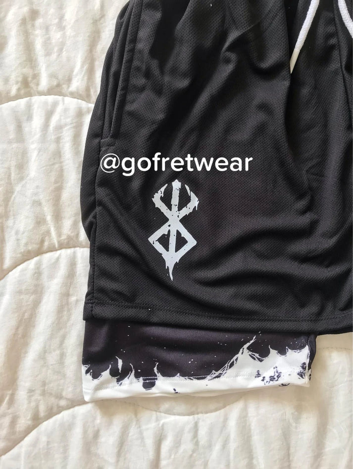 Anime Berserk Streetwear Siyah Şort