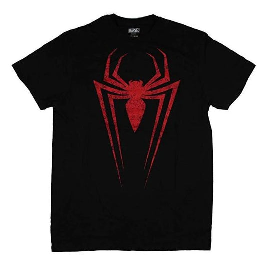 Spiderman Distressed Print Logo T-Shirt