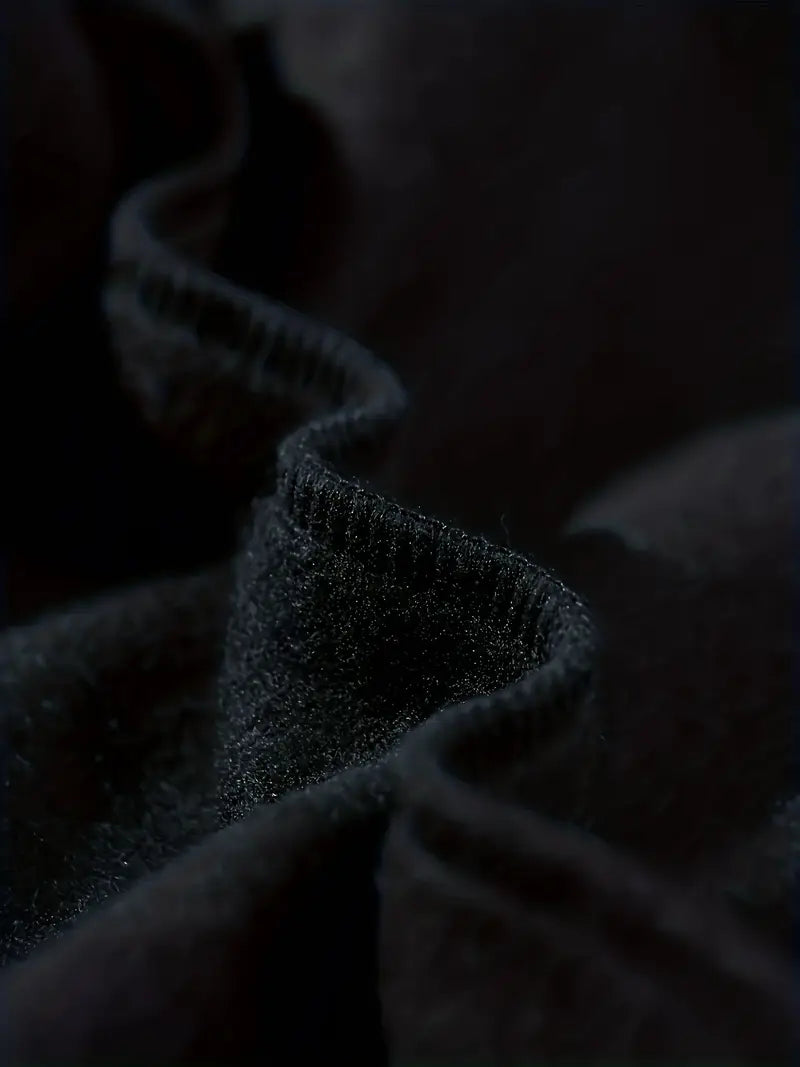 Düz Siyah Unisex Oversize  Kuş Silueti Baskılı Sweatshirt