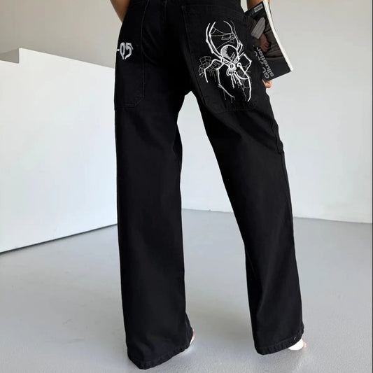 Örümcek Detail Baggy Unisex Pantolon