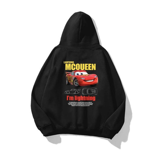 Unisex Lightning Mcqueen Cars Sweatshirt Siyah