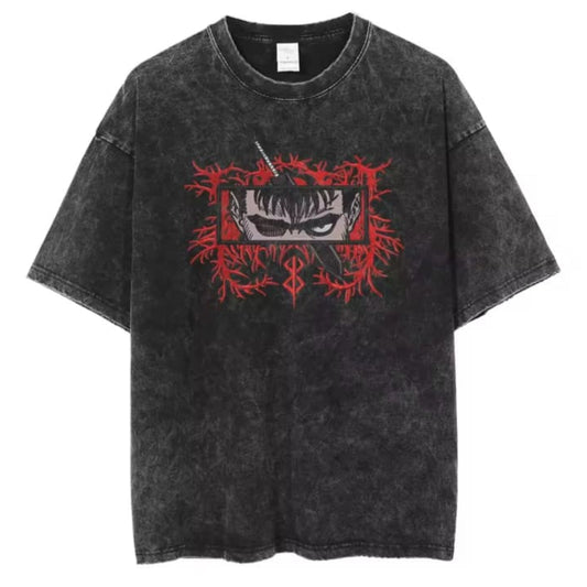 Gofret Wear Berserk Eyes Baskılı Oversize T-shirt