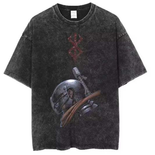 Gofret Wear Berserk New 7 Yıkamalı Oversize T-shirt