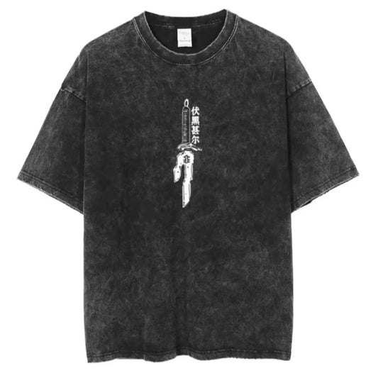 Gofret Wear Knife New Yıkamalı Oversize T-shirt
