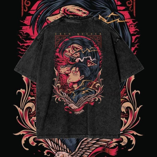 Gofret Wear Anime New 1 Yıkamalı Oversize T-shirt