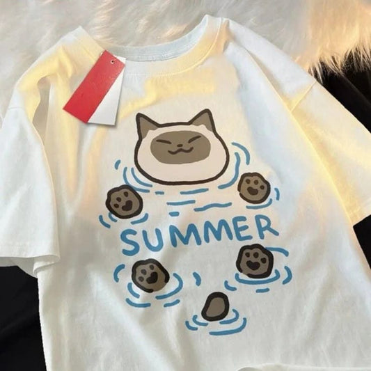 Gofret Wear Summer Beyaz Unisex Oversize T-shirt