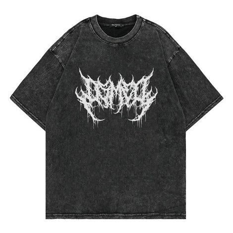 Gofret Wear Grafiti Yıkamalı Oversize T-shirt