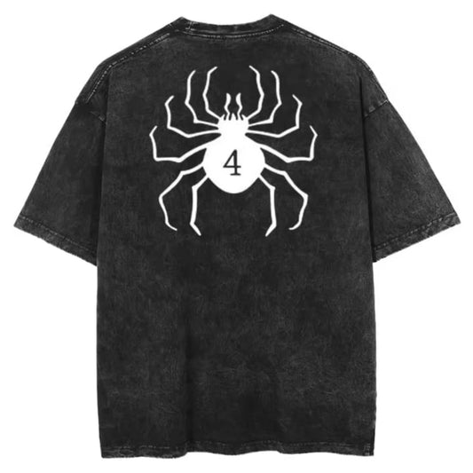 Gofret Wear Spider New Yıkamalı Oversize T-shirt