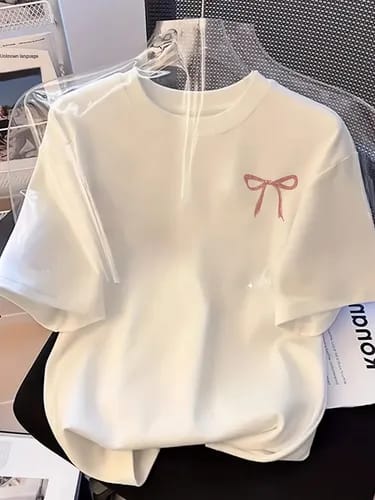 Gofret Wear Kurdele Beyaz Unisex Oversize T-shirt
