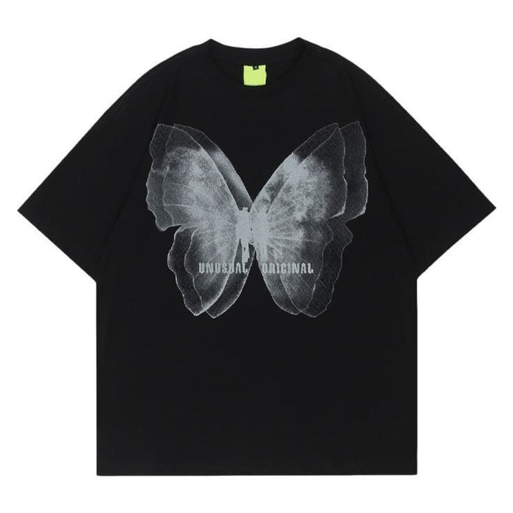 Gofret Wear Katman Butterfly Siyah Unisex T-Shirt