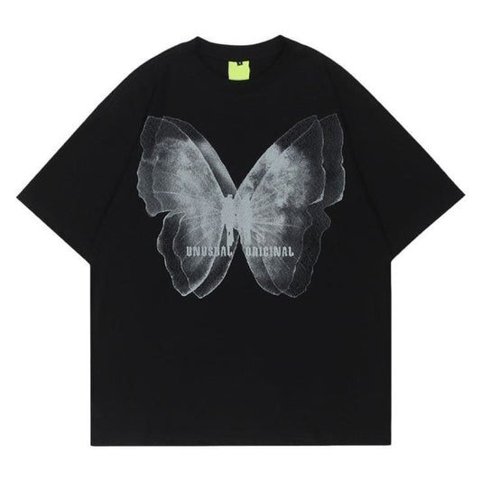 Gofret Wear Katman Butterfly Siyah Unisex T-Shirt