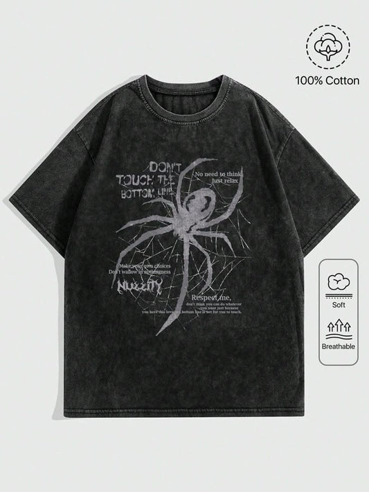 Gofret Wear Dont Touch Yıkamalı Oversize T-shirt