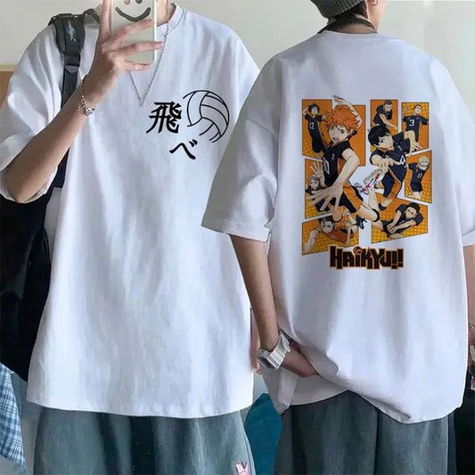 Gofret Wear Haikyuu Beyaz Unisex Oversize T-shirt