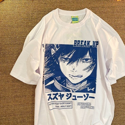 Gofret Wear Break Up Beyaz Unisex Oversize T-shirt