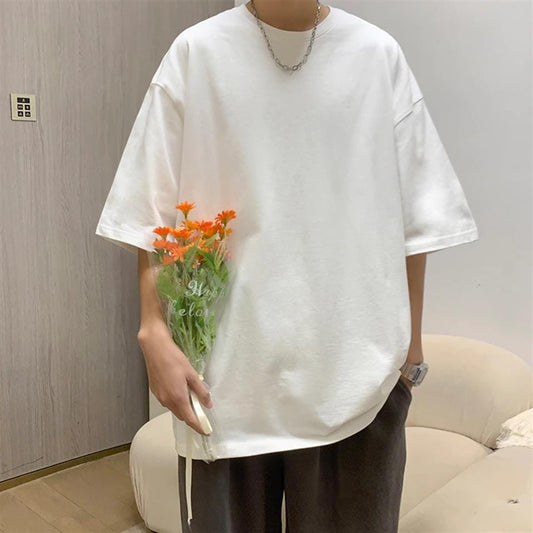 Gofret Wear Düz Beyaz Unisex Oversize T-shirt