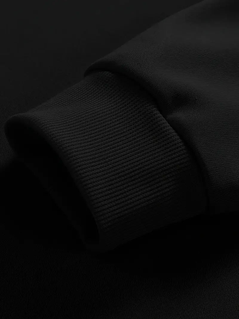 Siyah Unisex Oversize  Kalp Baskılı Sweatshirt