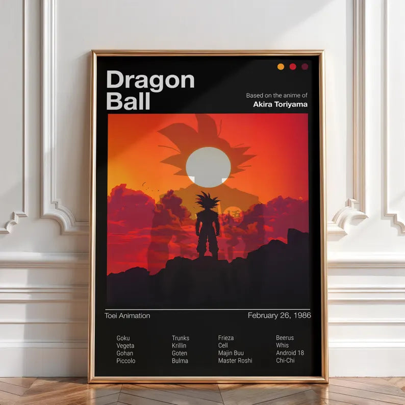 Anime Dragon Ball Son Goku Poster Tablo
