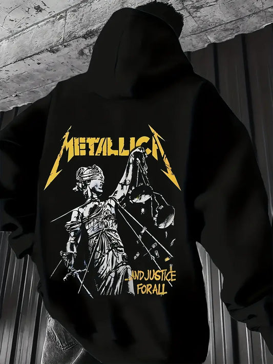 Siyah Unisex Oversize Metallica Sweatshirt